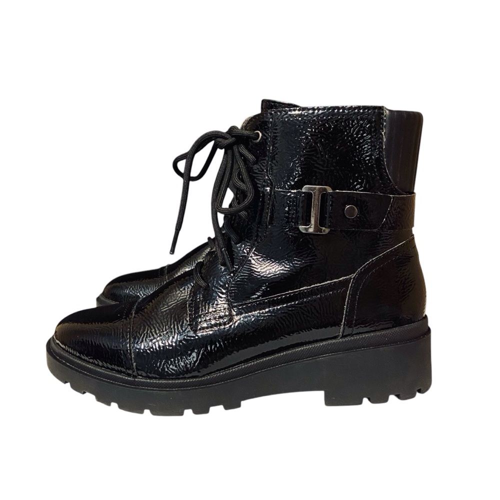 Clarks Collection Women’s Black Calla Dance Lace-up Buckle Boots 8